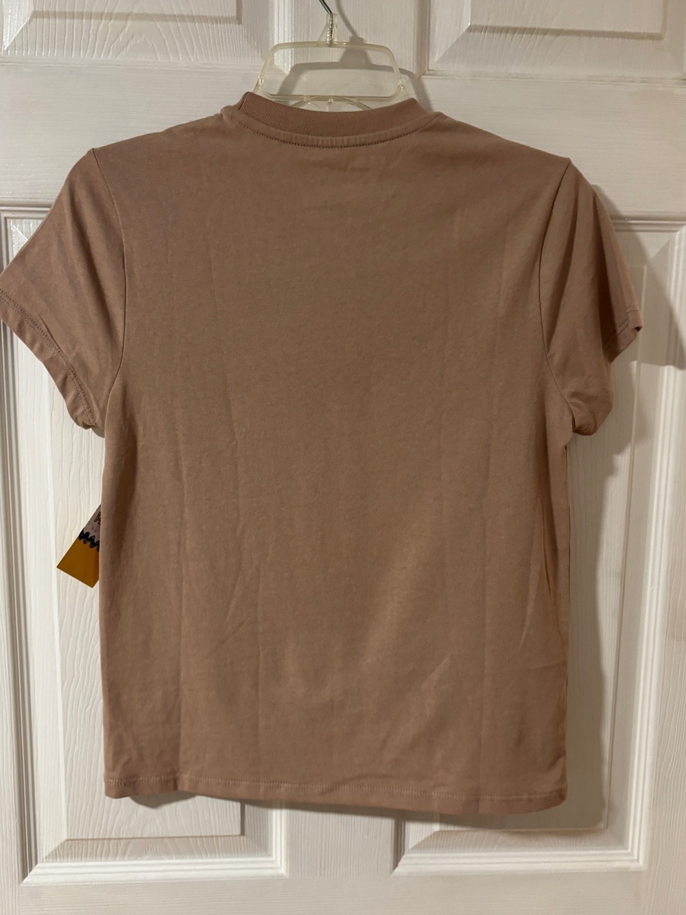Peanuts Tan Snoopy 'Death Valley' Motorcycle Women’s Tee with Silver Studs S - Picture 4 of 7